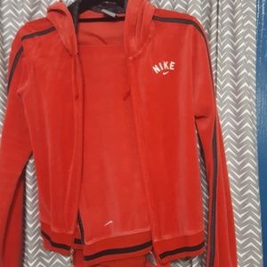Nike velour track suit